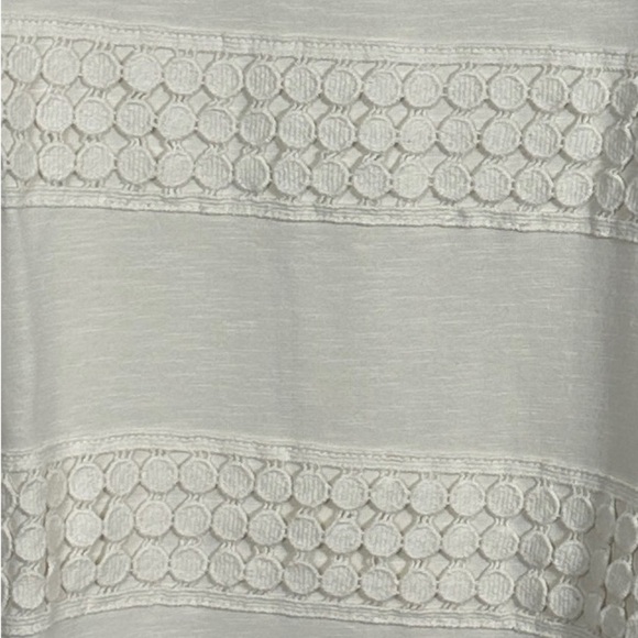 Talbots off-white long sleeved tee, size M. Embellished. Cotton blend. - Picture 2 of 8